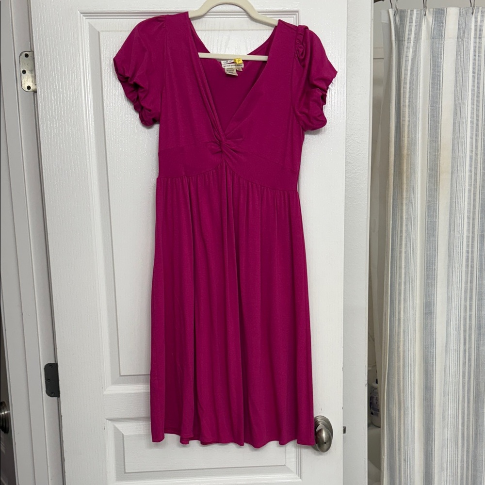 Max Studio Specialty Fuchsia Midi Dress